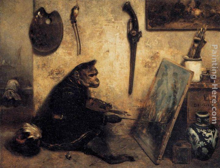 Alexandre-Gabriel Decamps The Monkey Painter